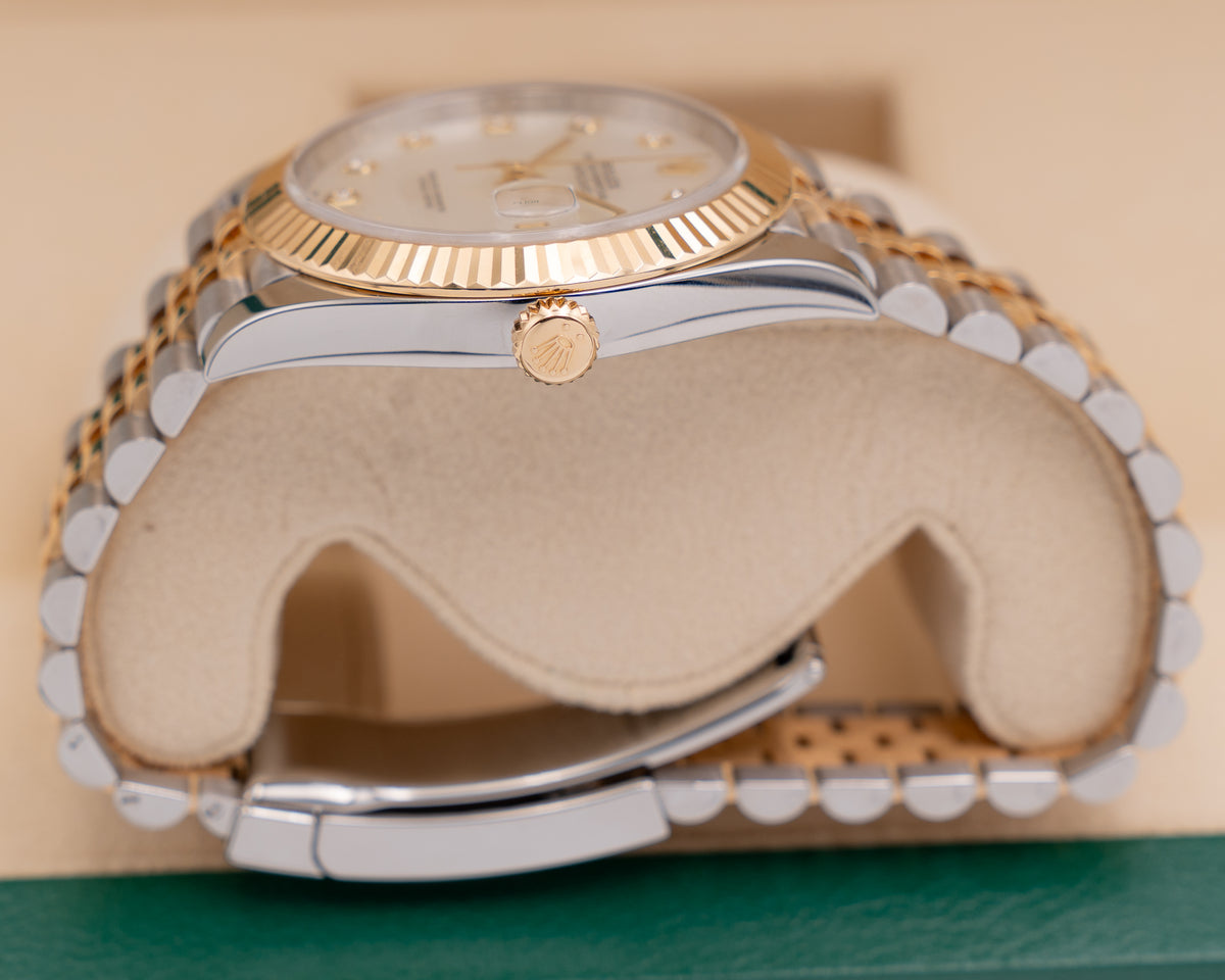 Rolex Datejsut 41mm 126333 MOP Diamond Dial Fluted Two Tone Jubilee 2019