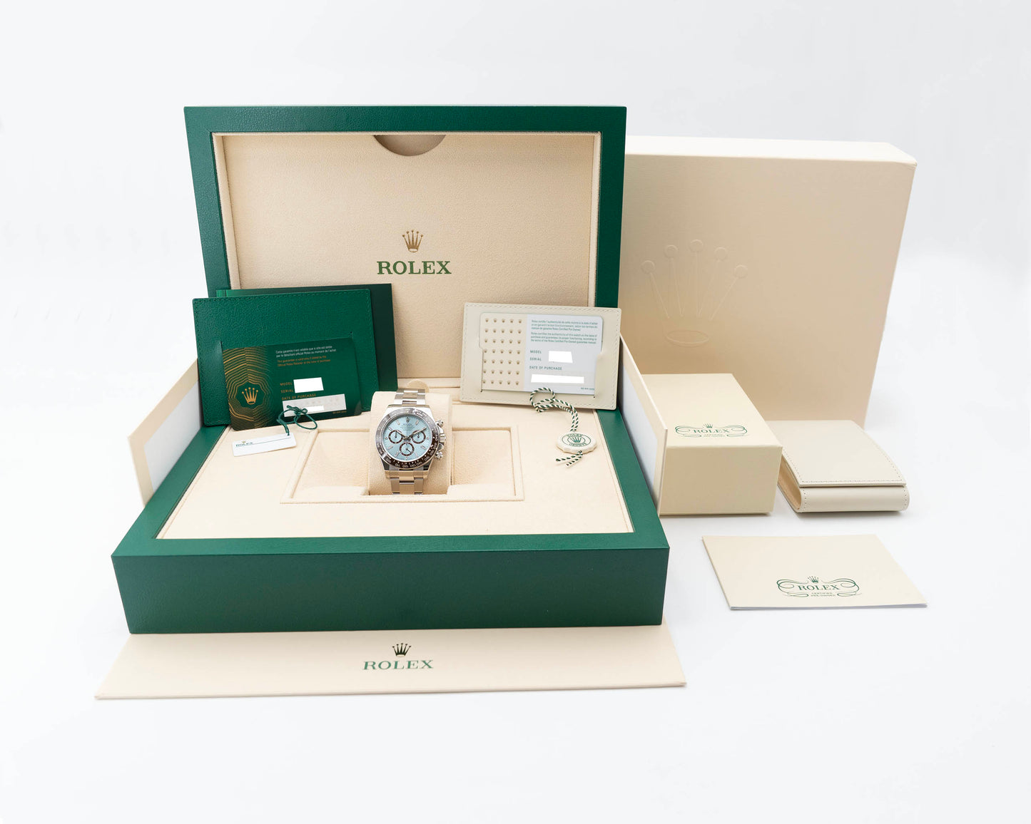 2026 CPO Rolex Daytona 40mm 126506 Baguette Dial Open Caseback Platinum Ice Blue  (126506-0002)