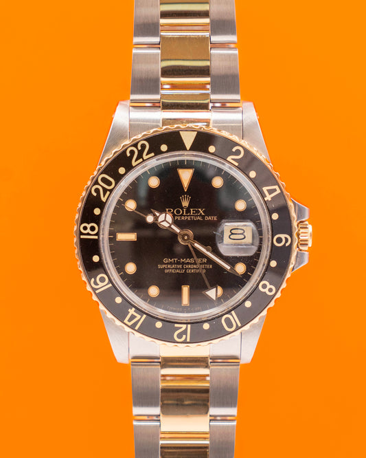 Rolex GMT Master 1675-3 Two Tone Oyster with Patina on Dial R-Serial