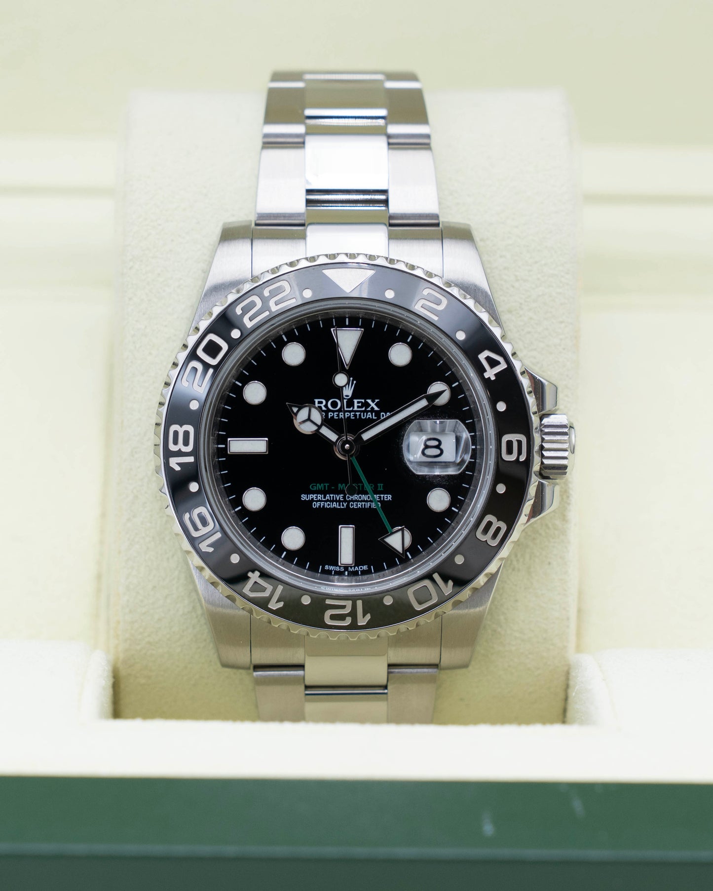 Rolex GMT Master II 40mm 116710LN Black Green Arrow 2011