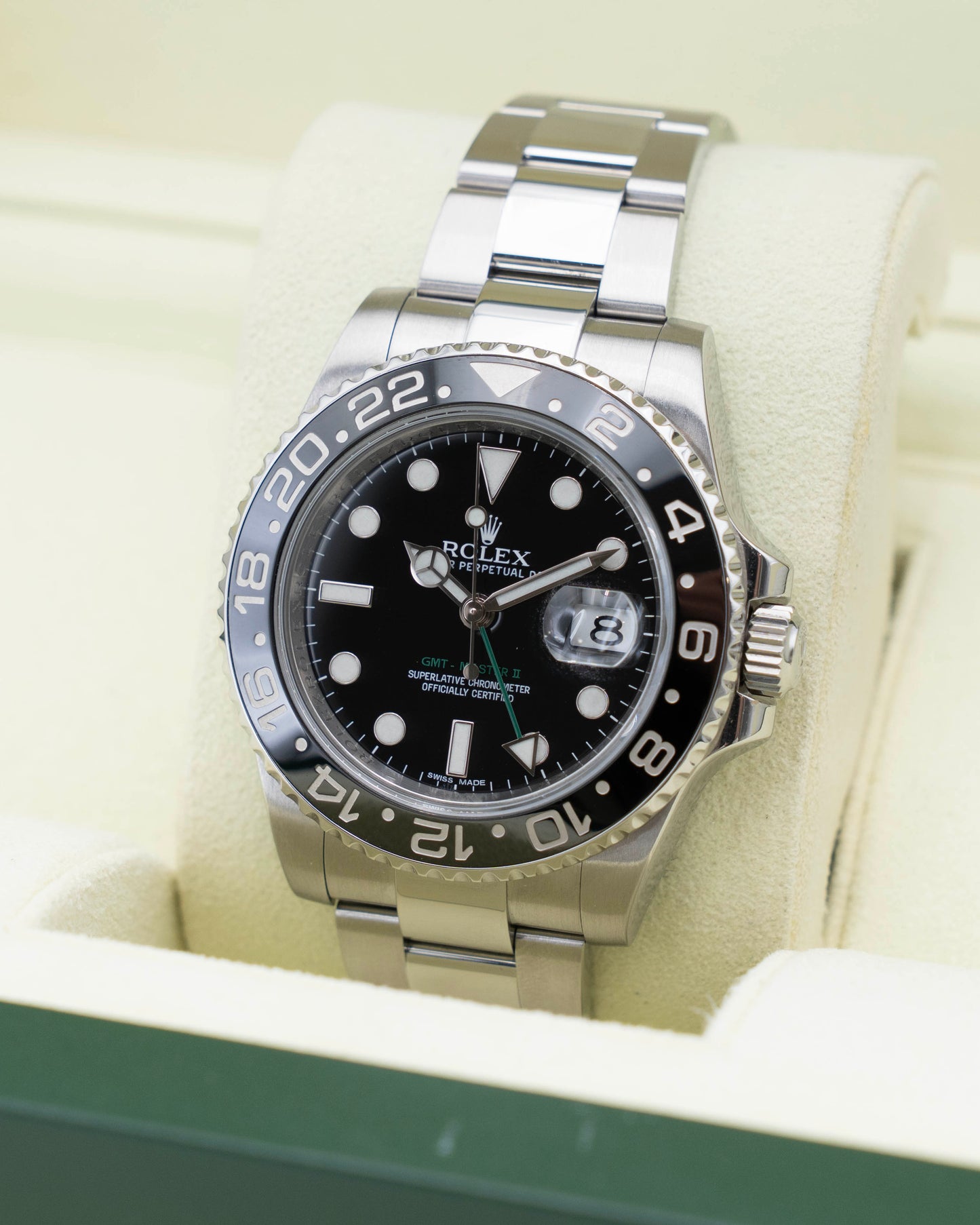 Rolex GMT Master II 40mm 116710LN Black Green Arrow 2011