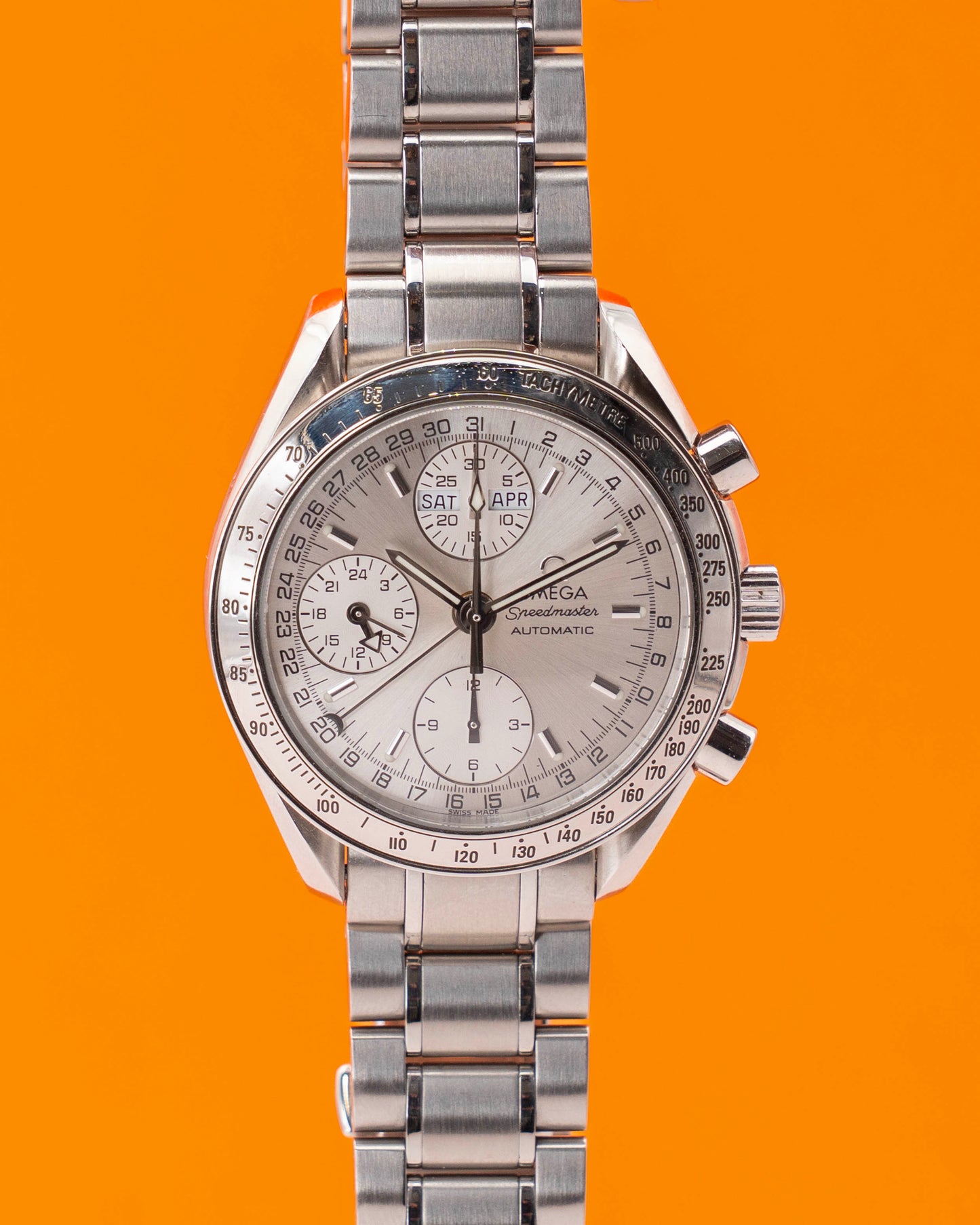 Omega Speedmaster Day Date 38mm 3521.30.00 Silver Dial  (3521.30.00)