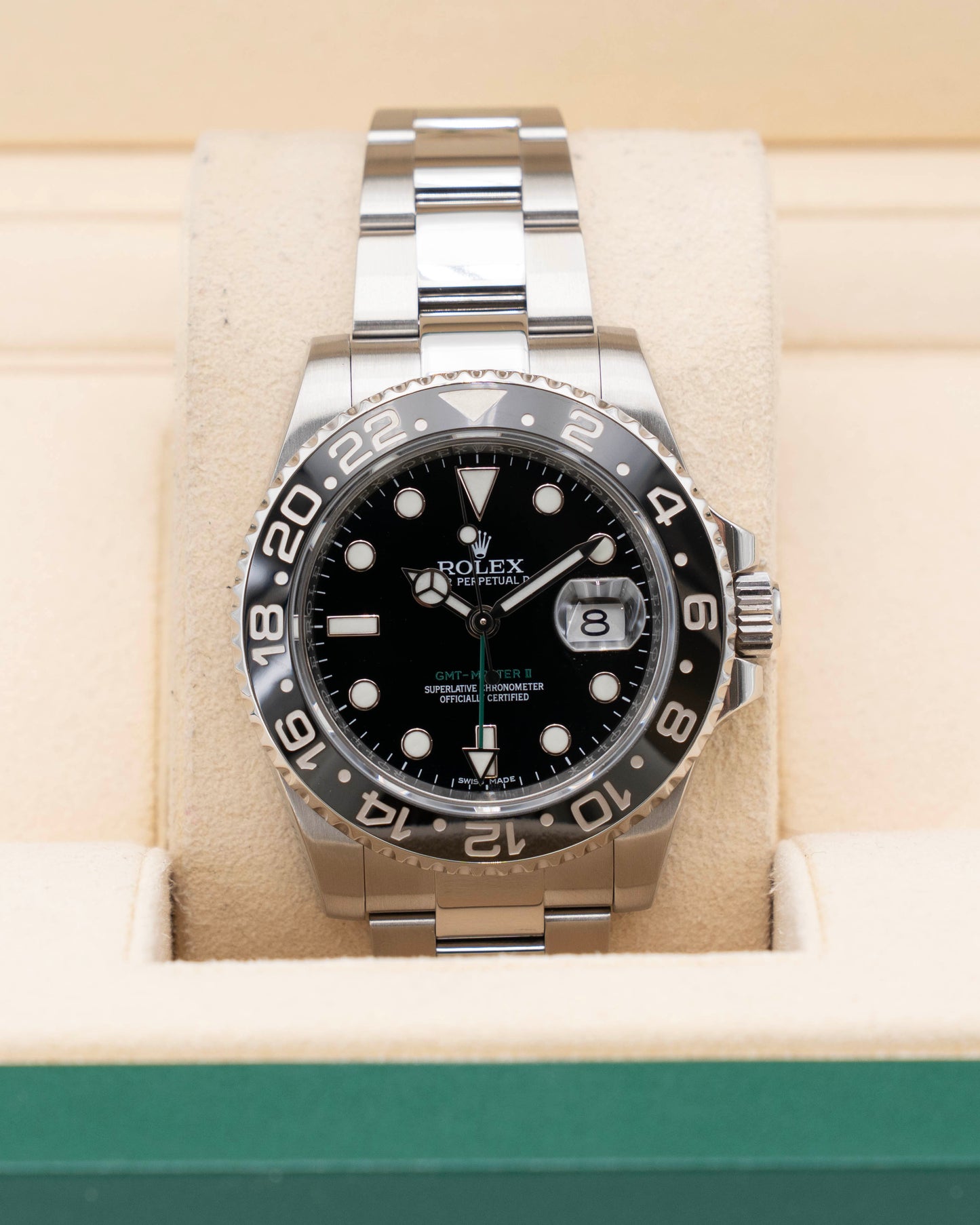 Rolex GMT Master II 40mm 116710LN Black Green Arrow 2017