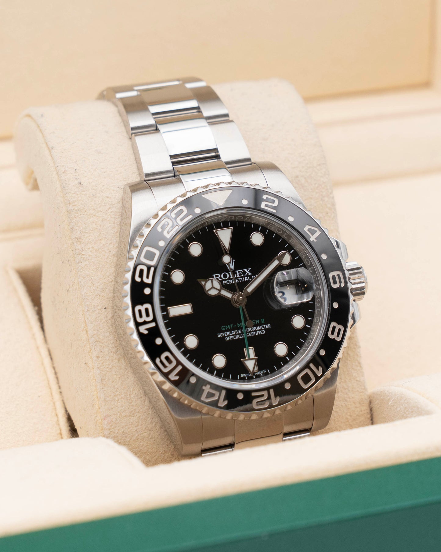 Rolex GMT Master II 40mm 116710LN Black Green Arrow 2017