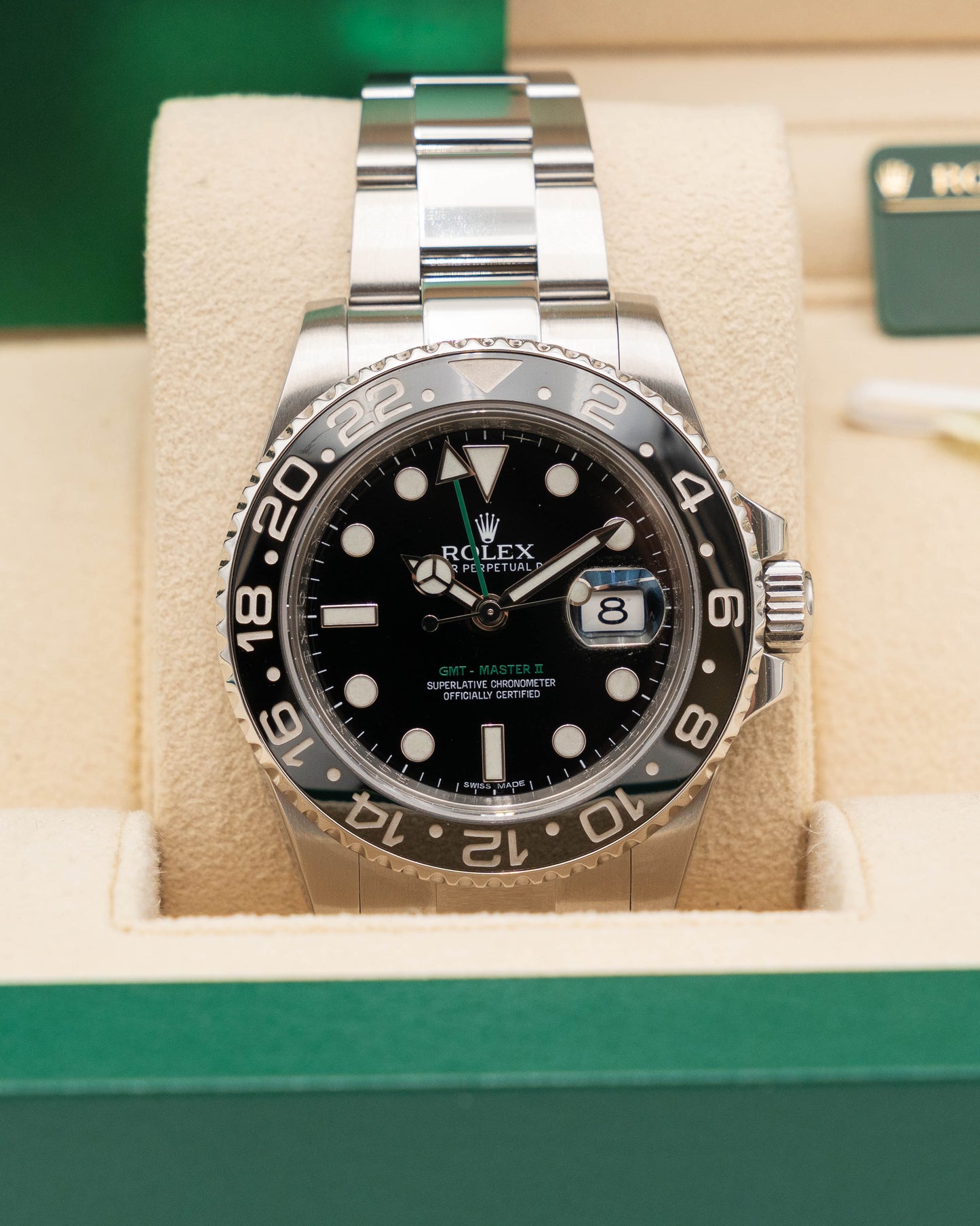 Rolex GMT Master II 40mm 116710LN Black Green Arrow 2011