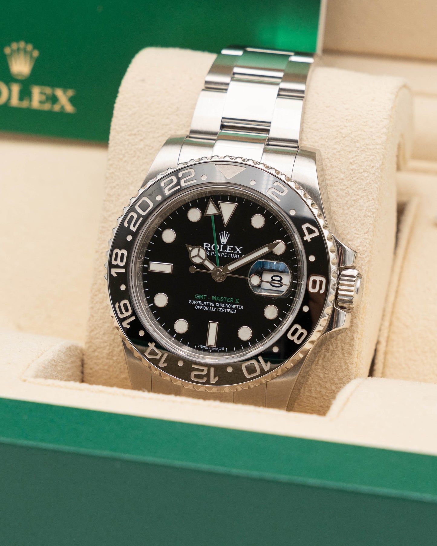 Rolex GMT Master II 40mm 116710LN Black Green Arrow 2011