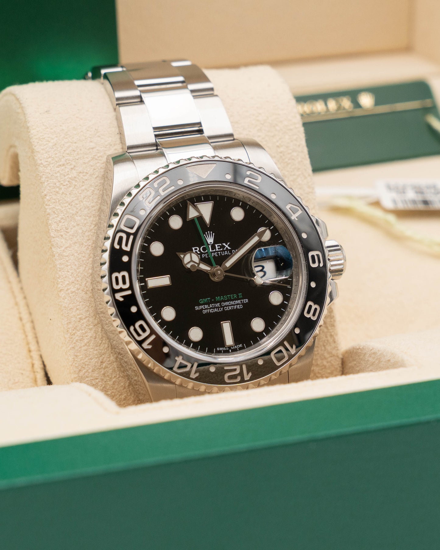 Rolex GMT Master II 40mm 116710LN Black Green Arrow 2011