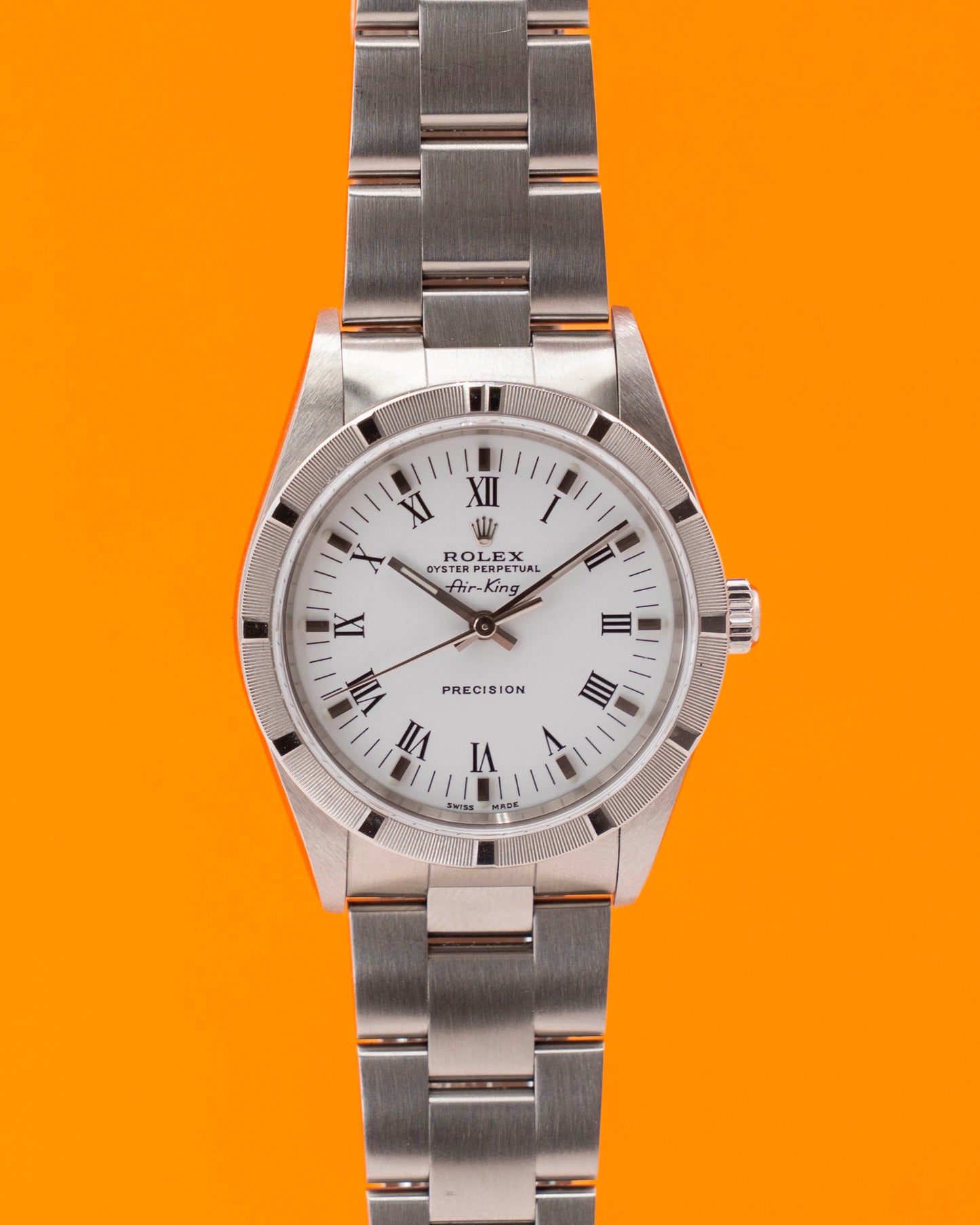 Rolex Airking 34mm 14010 White Roman Dial