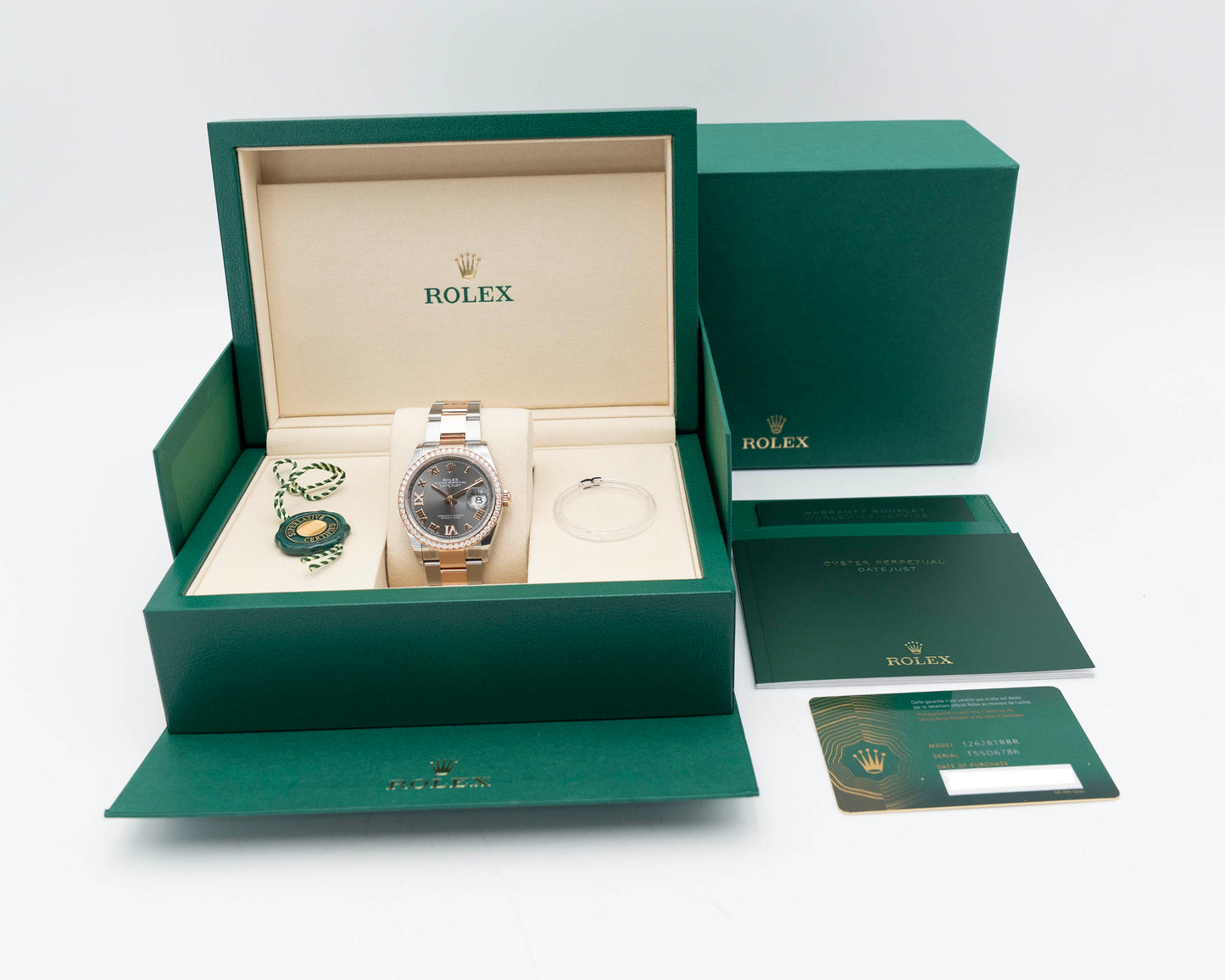 Rolex Datejust 36mm 126281RBR Two Tone Rose Gold Diamond Bezel and Roman Numerals 2025