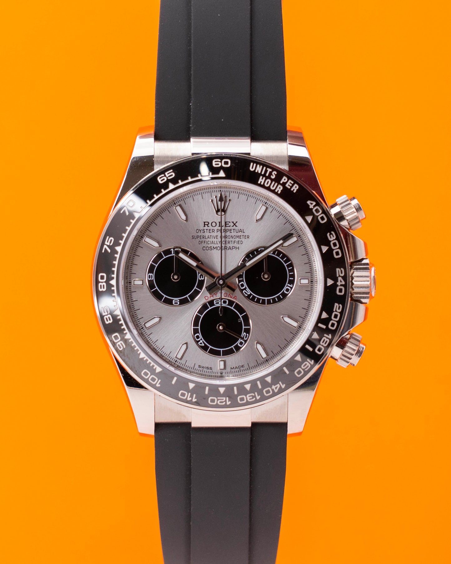 Rolex Daytona 40mm 126519LN Ghost White Gold OysterFlex 2024  (126519ln-0006)