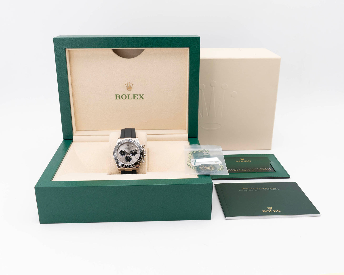 Rolex Daytona 40mm 126519LN Ghost White Gold OysterFlex 2024  (126519ln-0006)