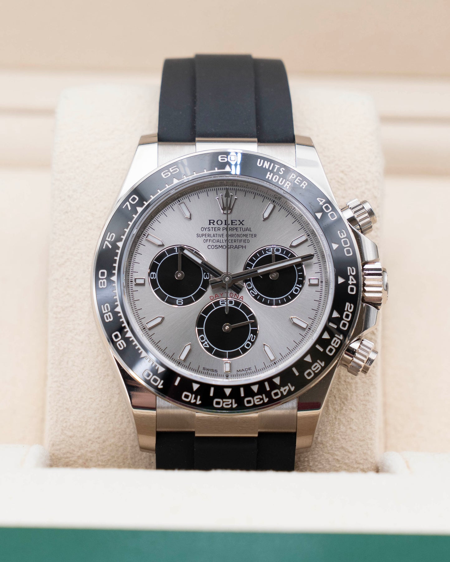 Rolex Daytona 40mm 126519LN Ghost White Gold OysterFlex 2024  (126519ln-0006)