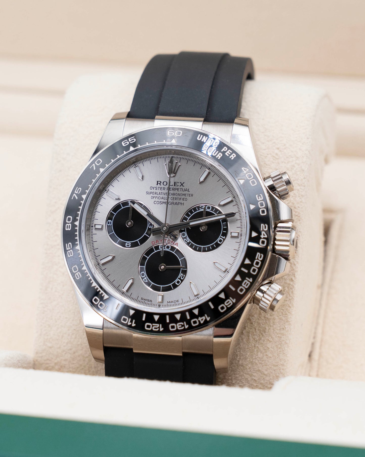 Rolex Daytona 40mm 126519LN Ghost White Gold OysterFlex 2024  (126519ln-0006)
