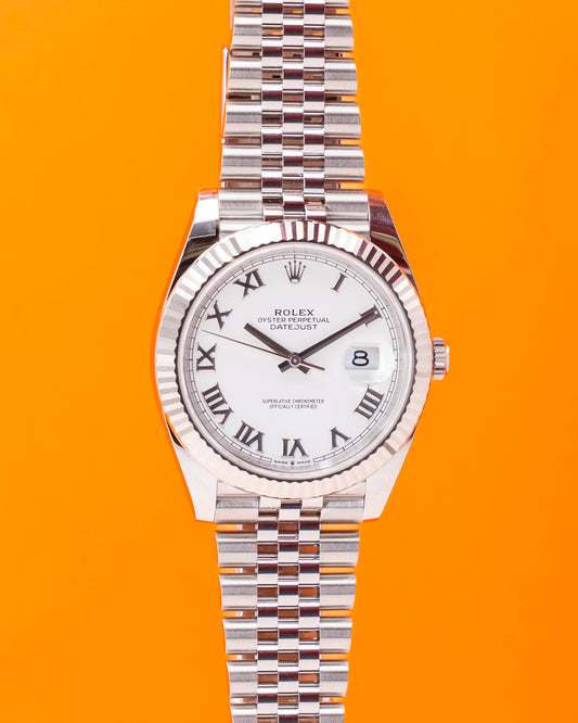 Rolex Datejust 41mm 126334 White Roman Dial Fluted Jubilee 2026