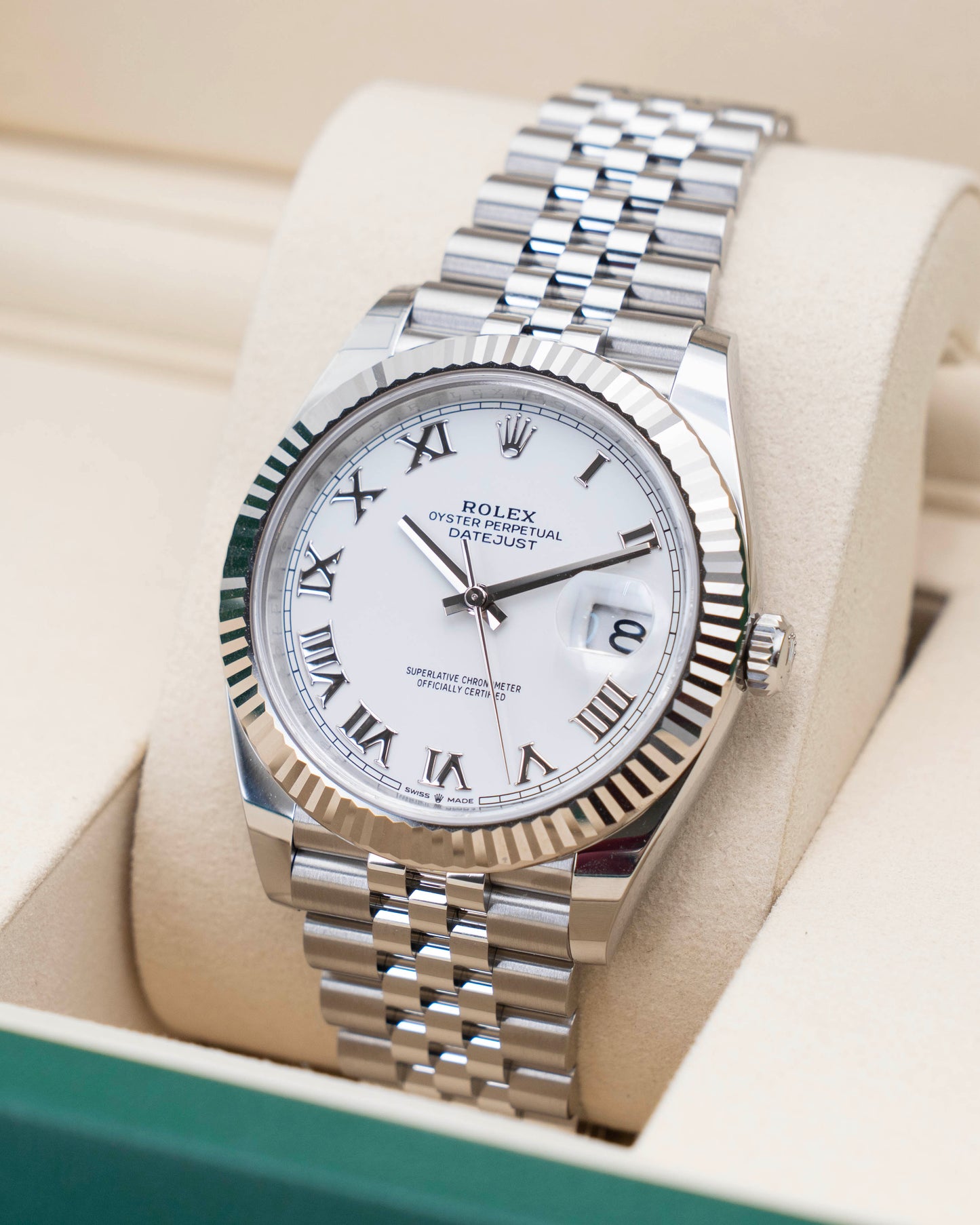 Rolex Datejust 41mm 126334 White Roman Dial Fluted Jubilee 2026