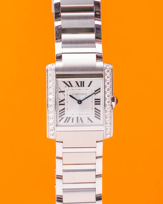 Cartier Tank Française 32mm W4TA0028 Diamond Bezel