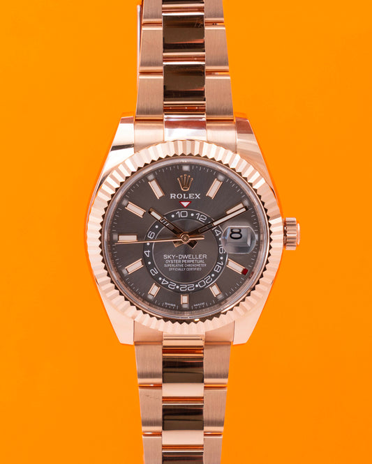 Rolex Skydweller 42mm 326935 Rose Gold Rhodium Dial 2023