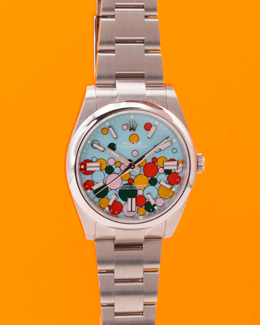 Rolex Oyster Perpetual OP41 41mm 124300 Turquoise Blue Celebration Dial 2025