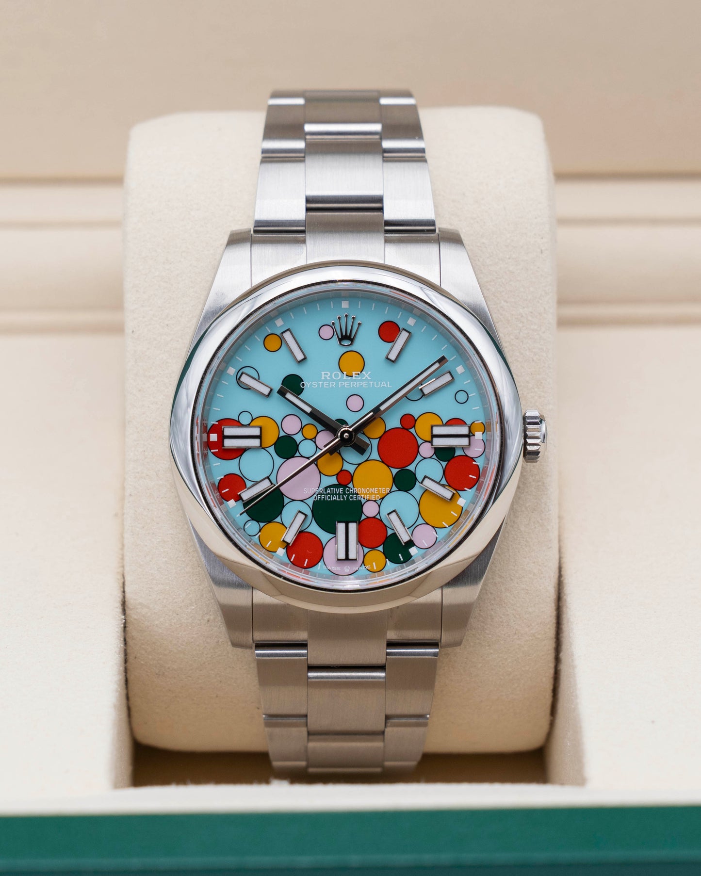Rolex Oyster Perpetual OP41 41mm 124300 Turquoise Blue Celebration Dial 2025