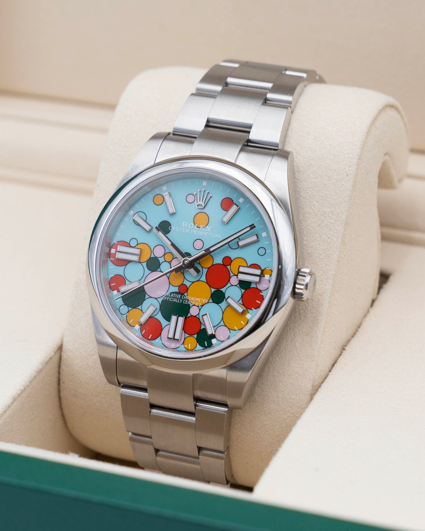 Rolex Oyster Perpetual OP41 41mm 124300 Turquoise Blue Celebration Dial 2025