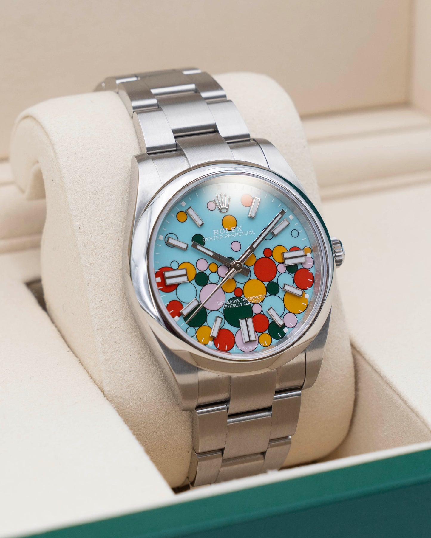 Rolex Oyster Perpetual OP41 41mm 124300 Turquoise Blue Celebration Dial 2025