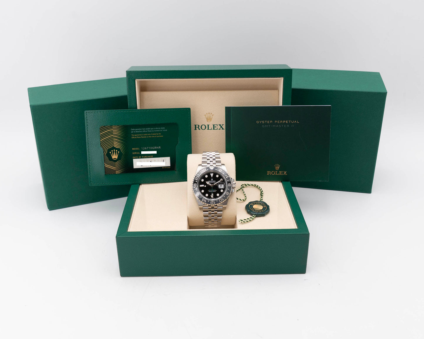 UNWORN Rolex GMT Master II 40mm 126710GRNR Bruce Wayne Jubilee 2026