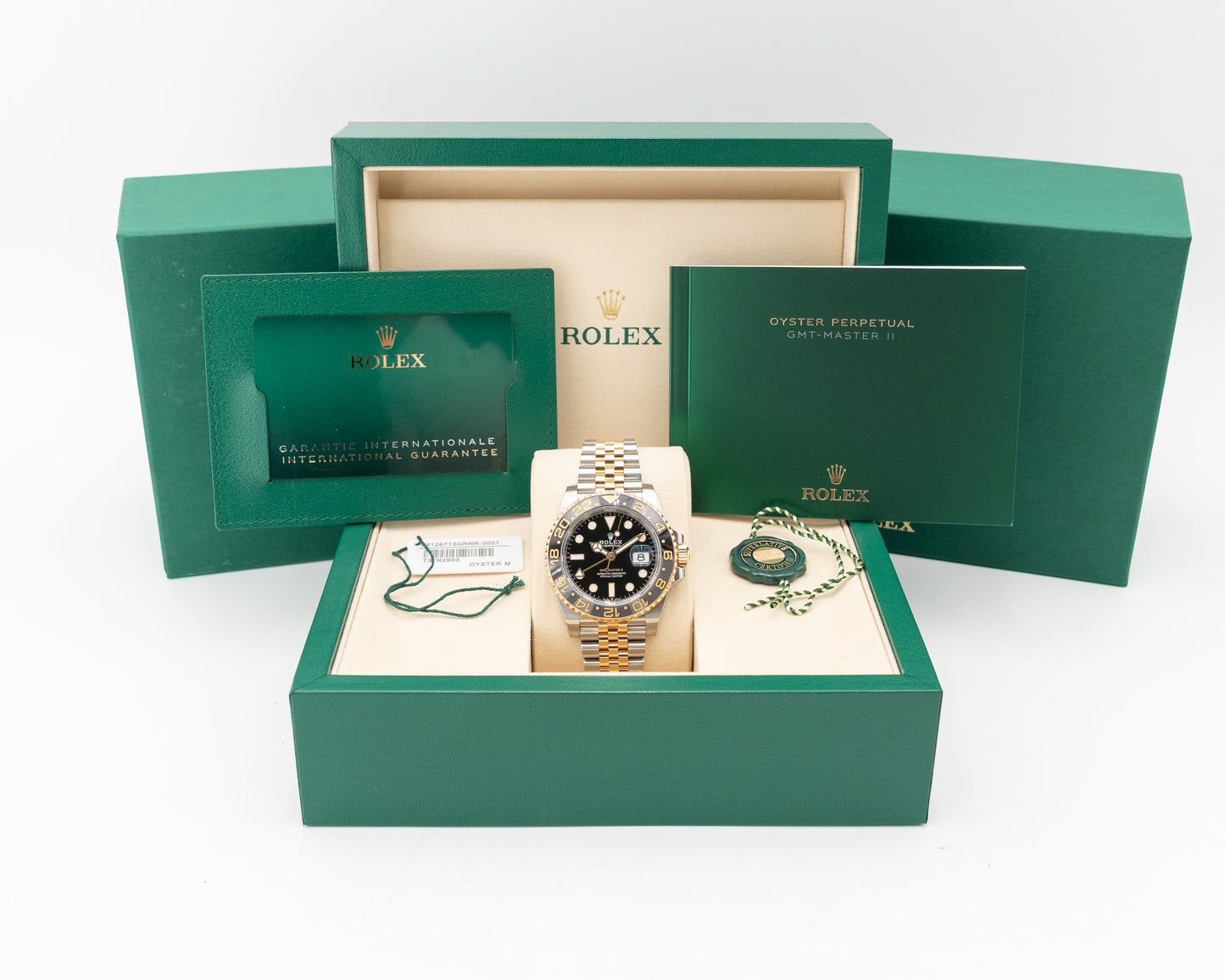 Rolex GMT Master II 40mm 126713GRNR Two Tone Yellow Gold Zombie 2025