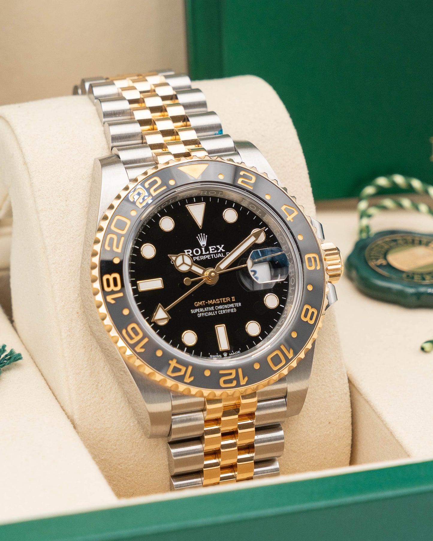 Rolex GMT Master II 40mm 126713GRNR Two Tone Yellow Gold Zombie 2025