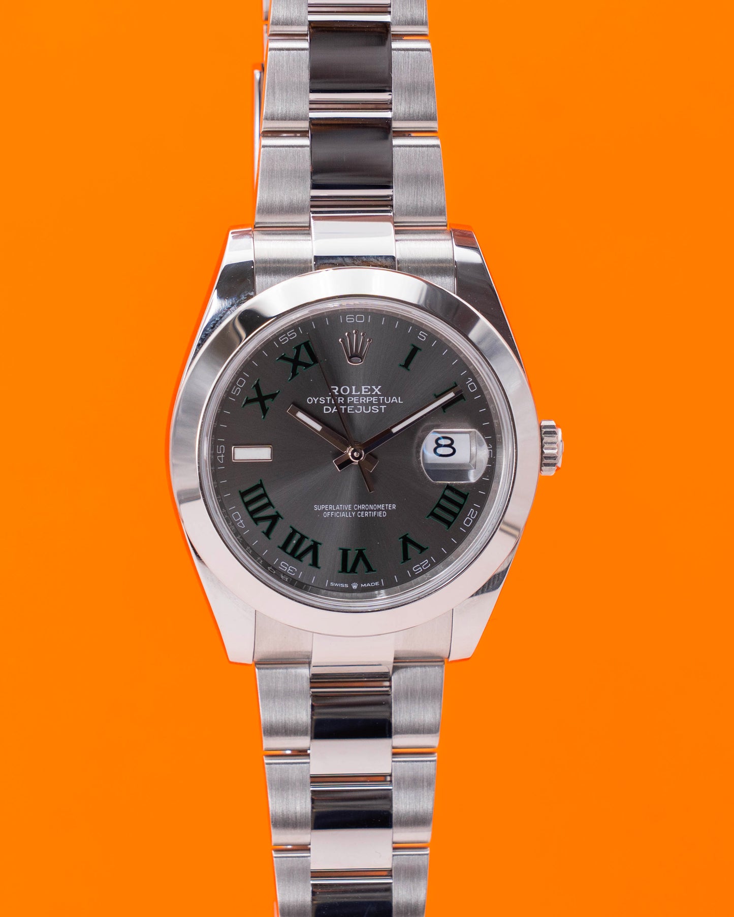 Rolex Datejust 41mm 126300 Wimbledon Dial Smooth Bezel Oyster 2025