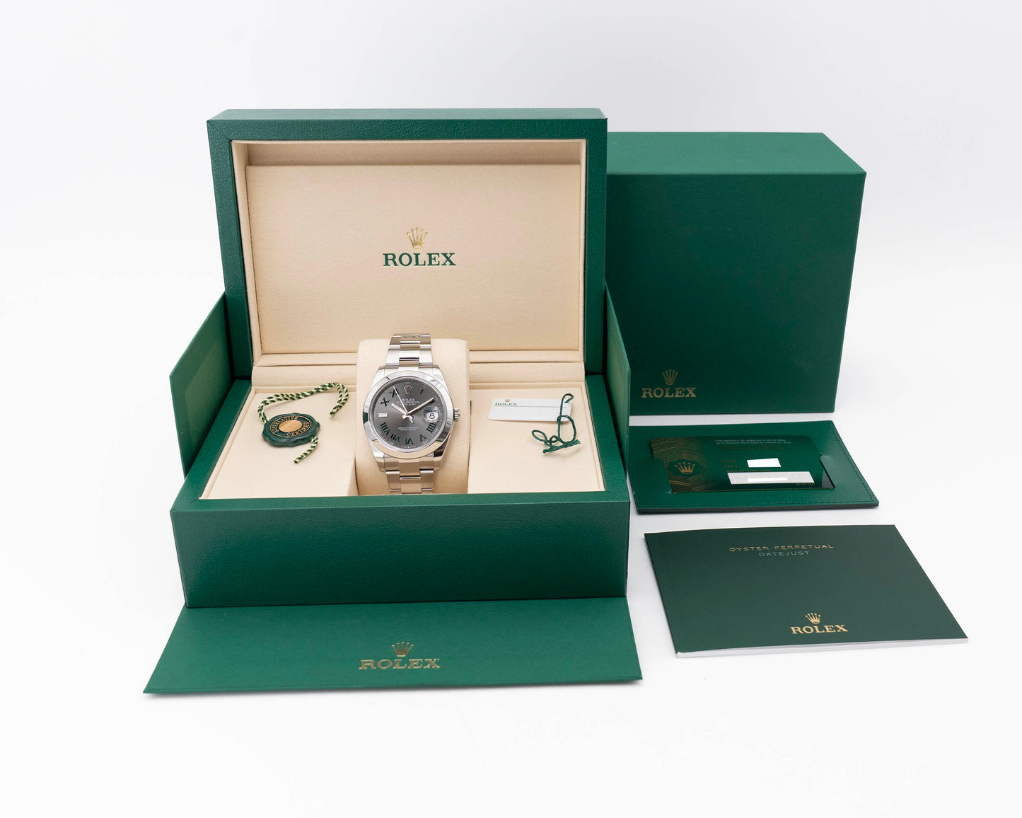 Rolex Datejust 41mm 126300 Wimbledon Dial Smooth Bezel Oyster 2025
