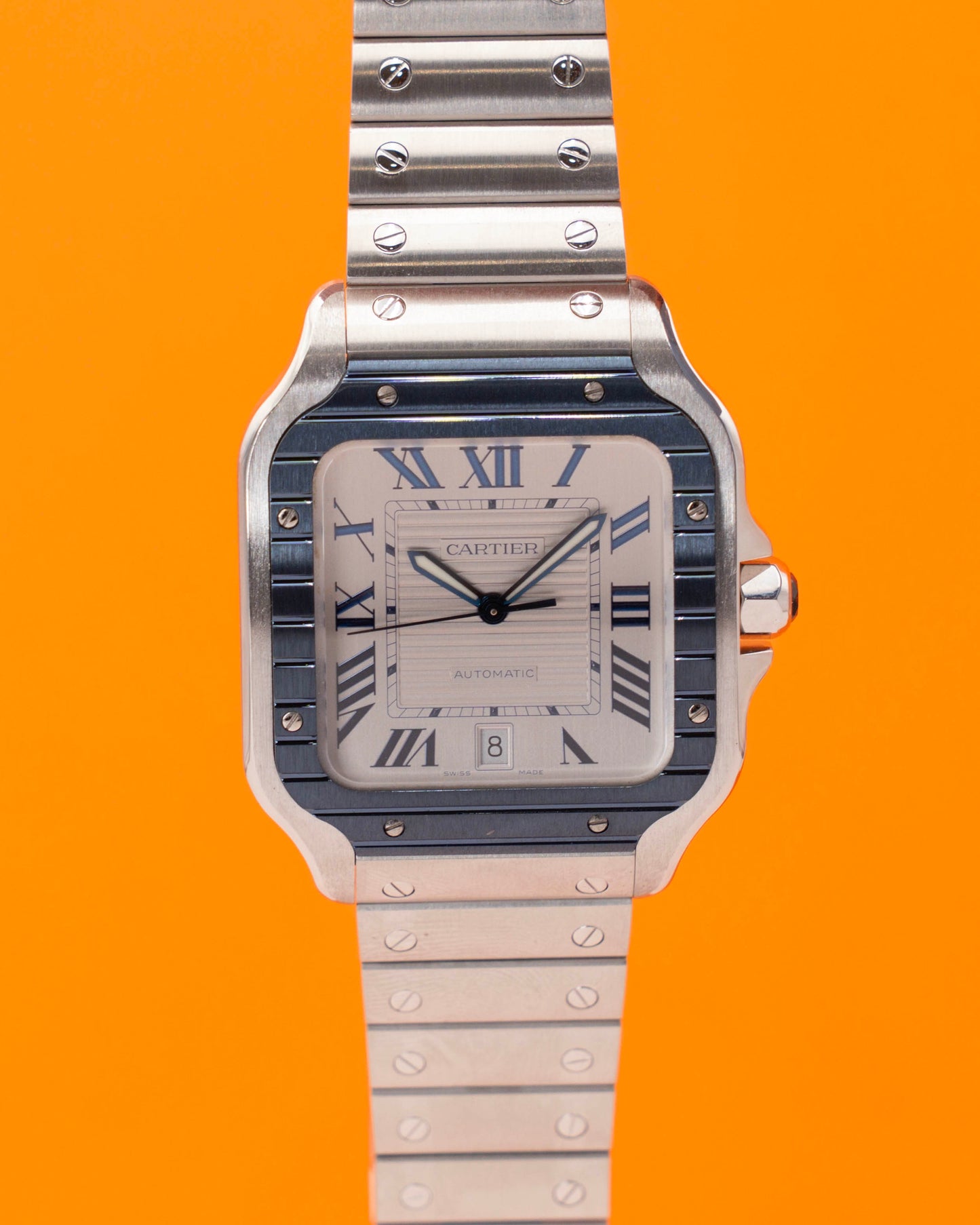 Cartier Santos Large 39.8mm WSSA0047 Blue Ceramic Bezel