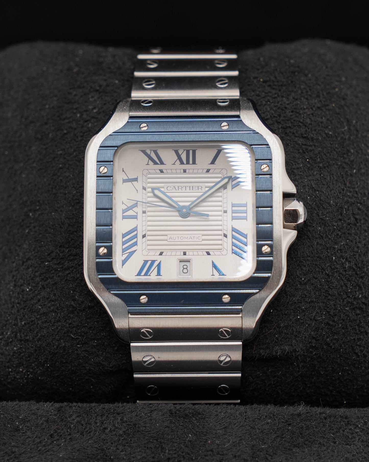 Cartier Santos Large 39.8mm WSSA0047 Blue Ceramic Bezel
