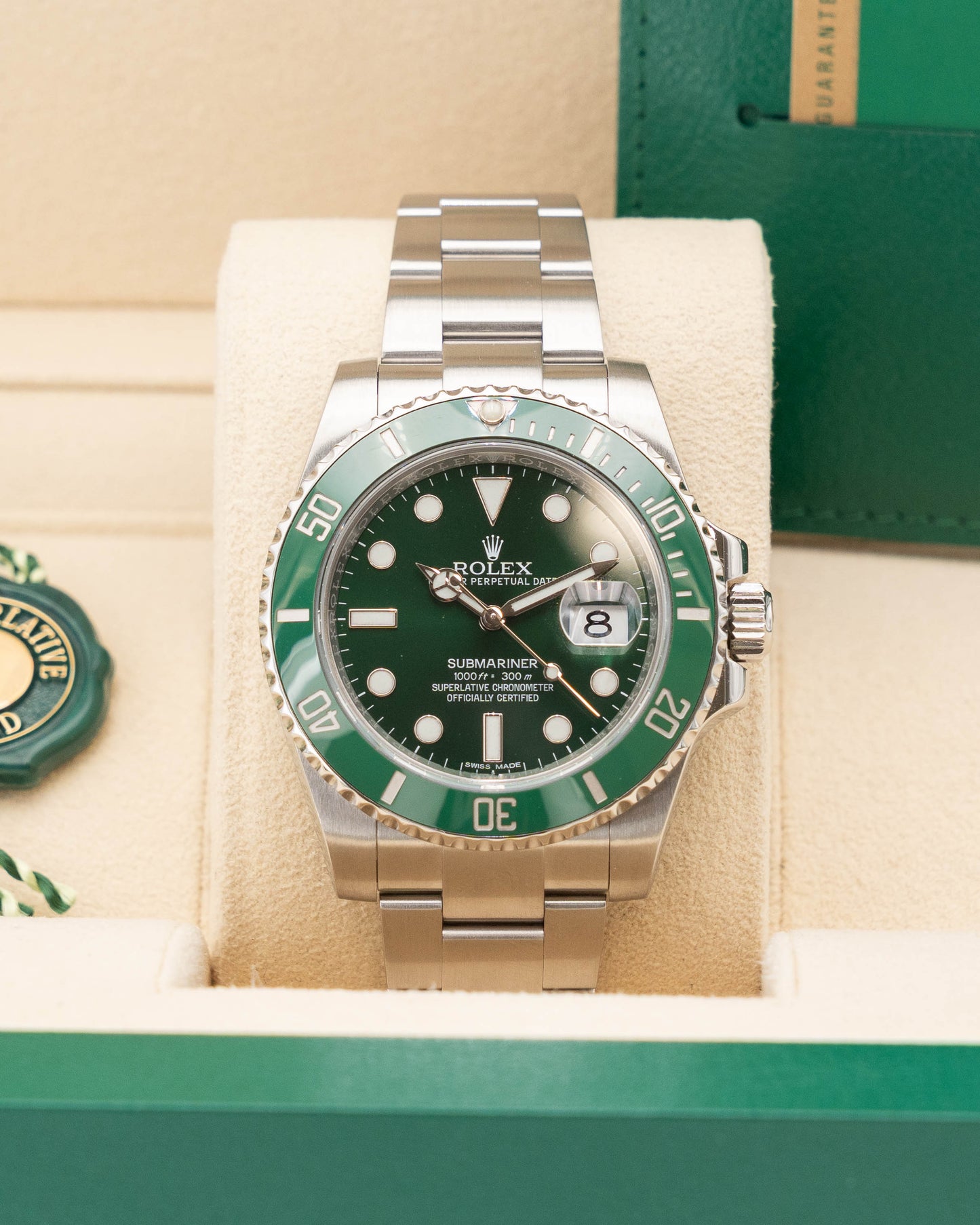 Rolex Submariner 40mm 116610LV Green Ceramic Hulk 2016