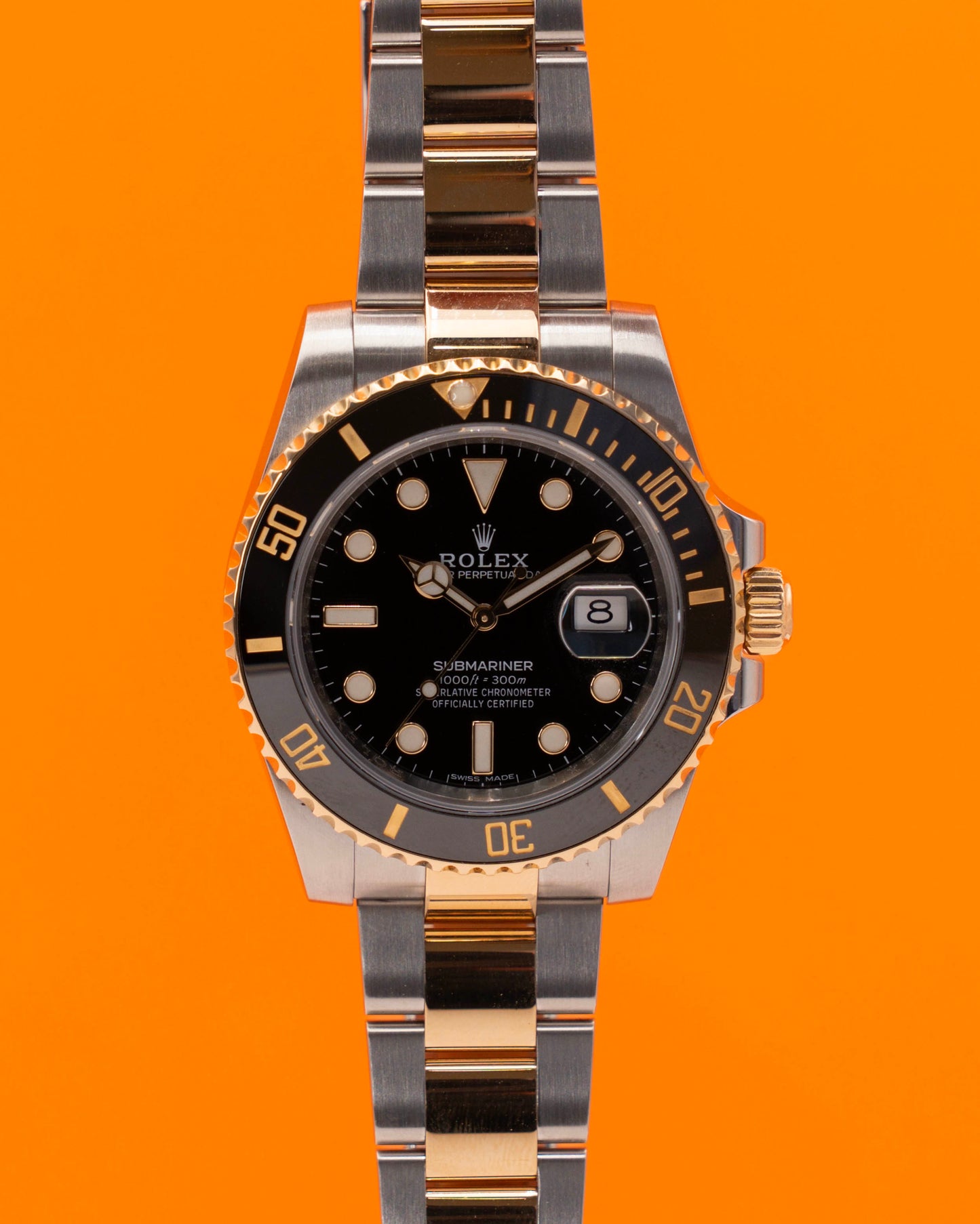 Rolex Submariner Date 40mm 116613LN Black Two Tone Yellow Gold