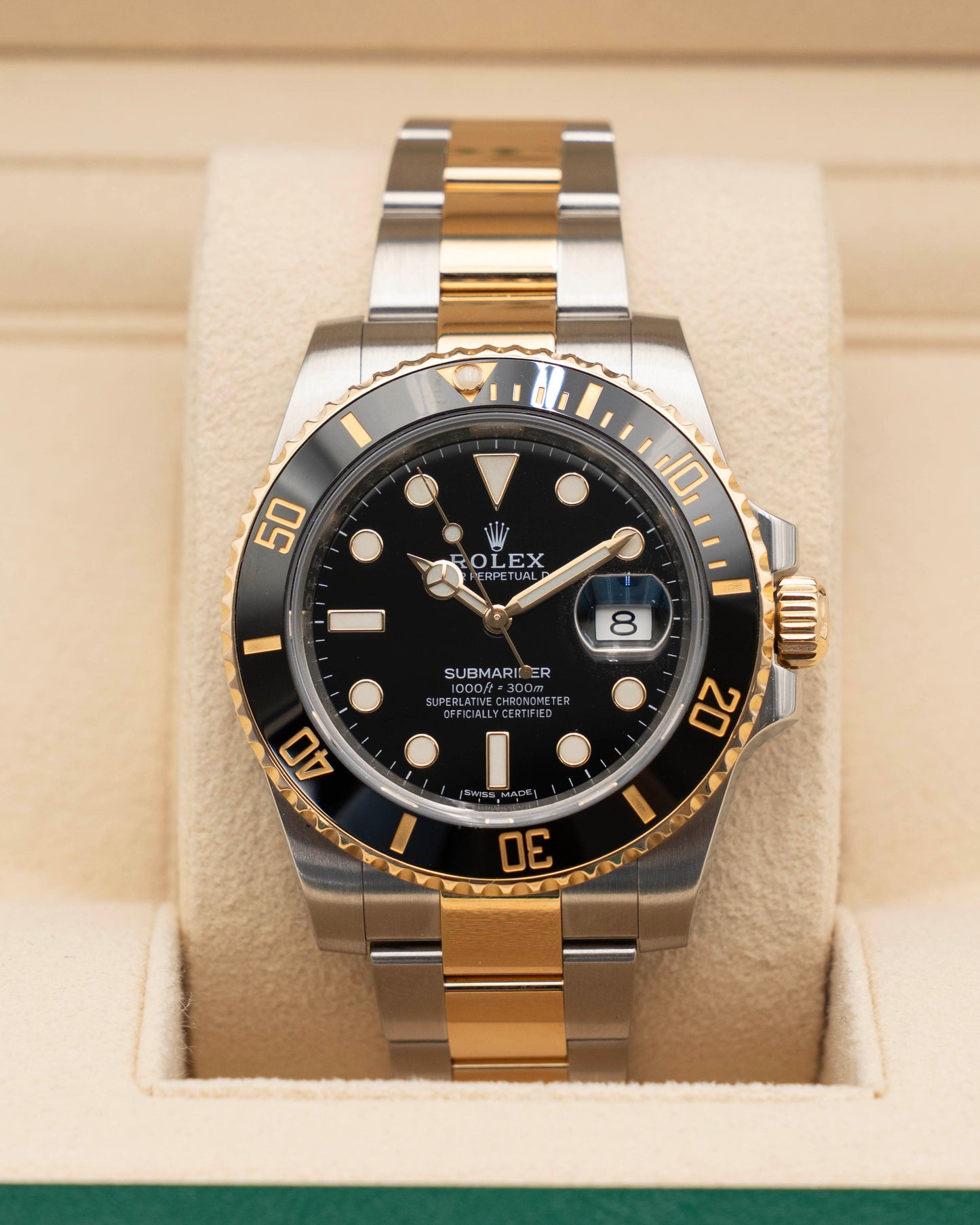 Rolex Submariner Date 40mm 116613LN Black Two Tone Yellow Gold