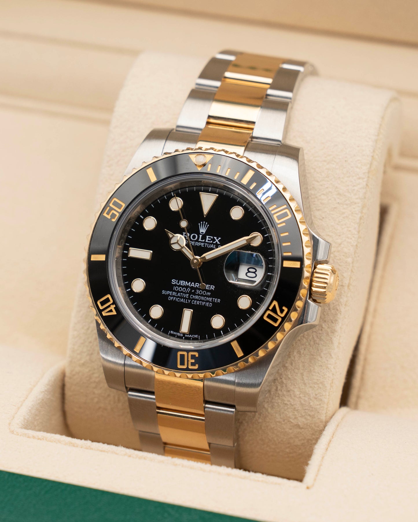 Rolex Submariner Date 40mm 116613LN Black Two Tone Yellow Gold