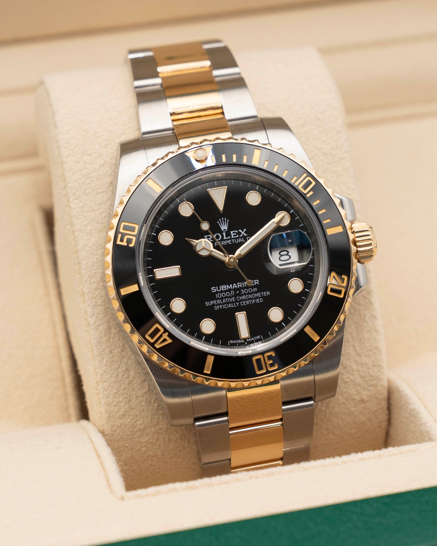 Rolex Submariner Date 40mm 116613LN Black Two Tone Yellow Gold