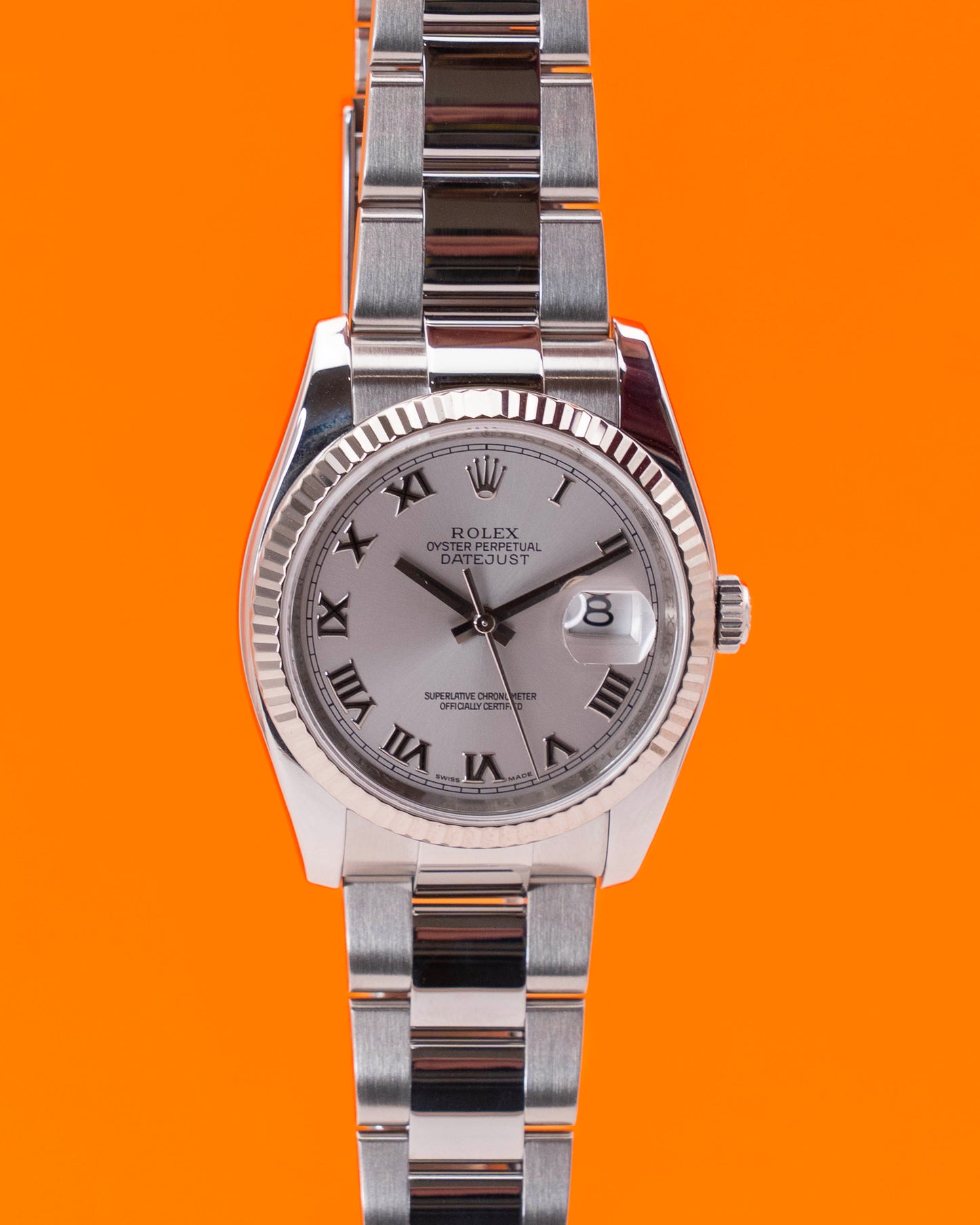 Rolex Datejust 36mm 116234 Silver Roman Dial Stainless Steel