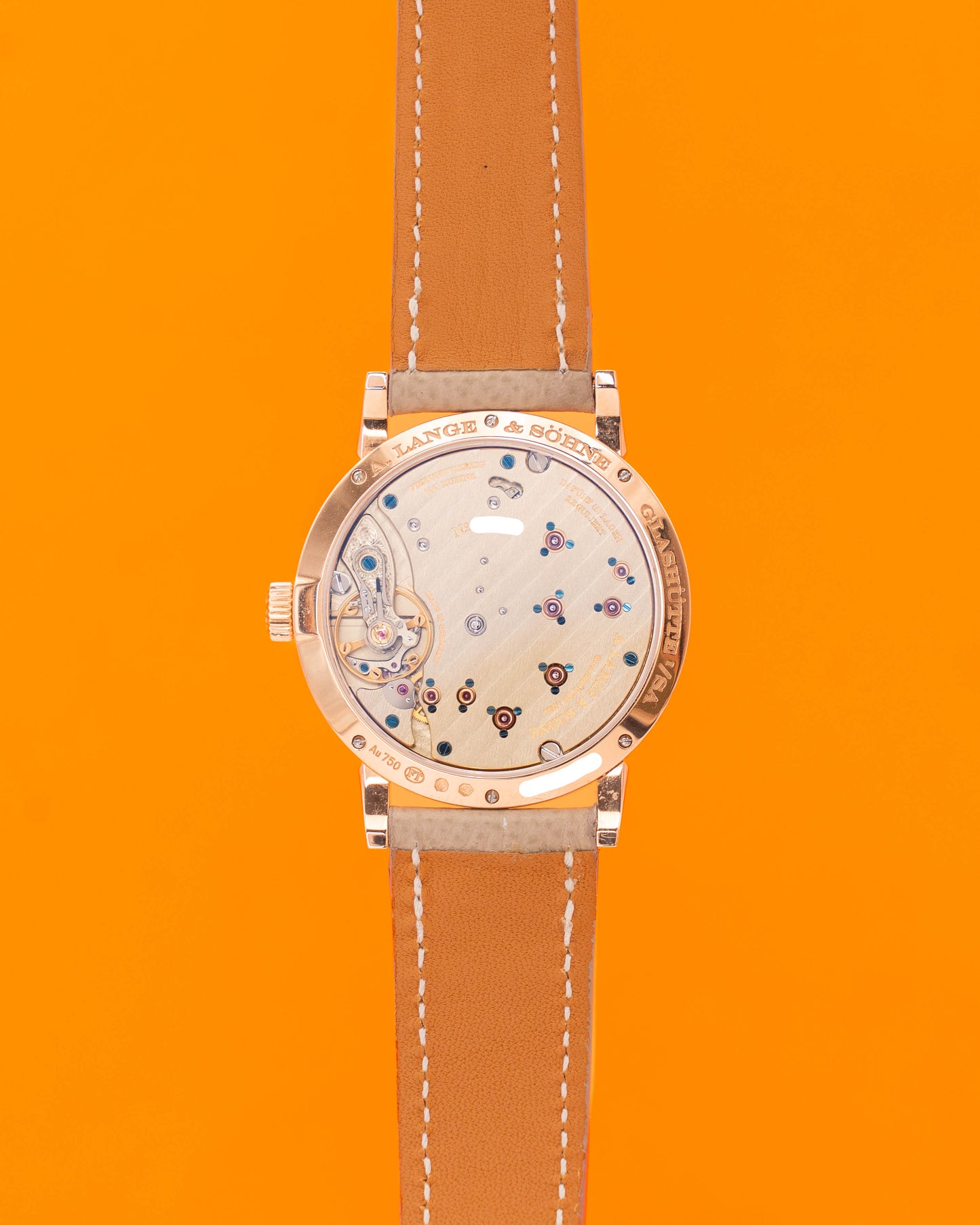 A. Lange & Söhne 36.8mm 182.030 Rose Gold White Dial Moonphase Little Lange 1
