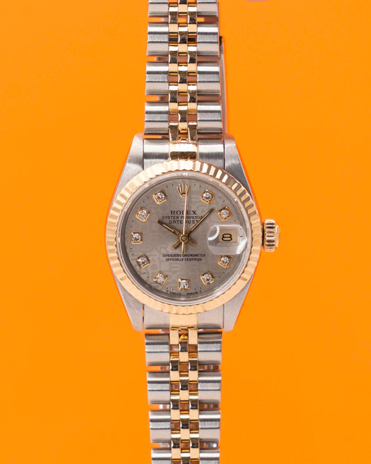 Rolex Datejust 26mm 69173 Two tone Gold Diamond dial X serial (1991)