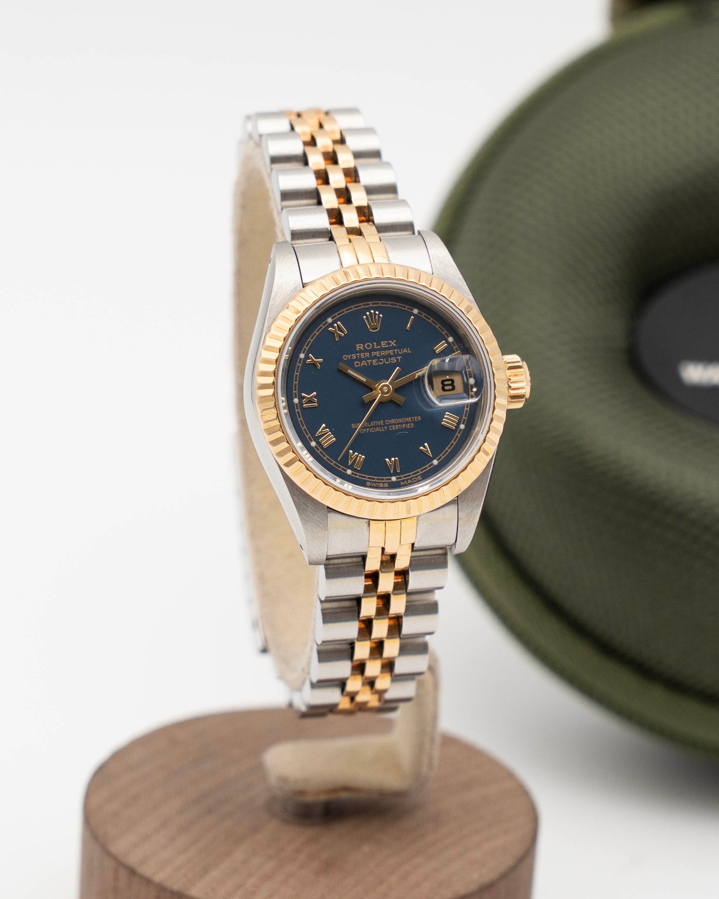 Rolex Datejust 26MM 69173 Blue Roman with paper and receipt 1986