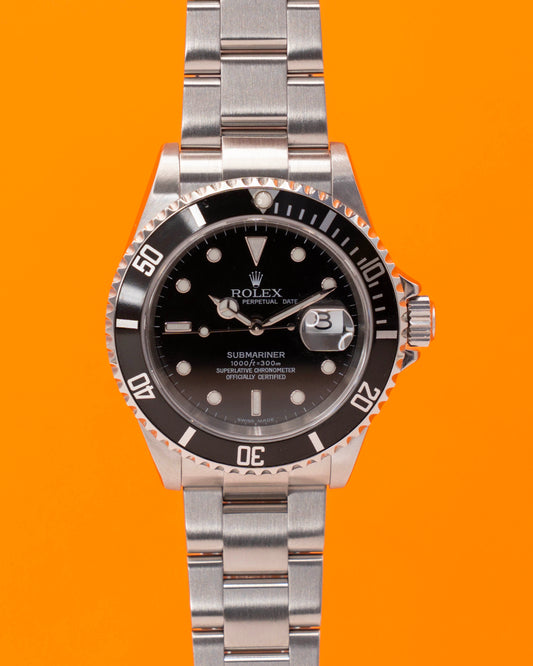 Rolex Submariner 40mm 16610 Black Aluminum Bezel F-Serial