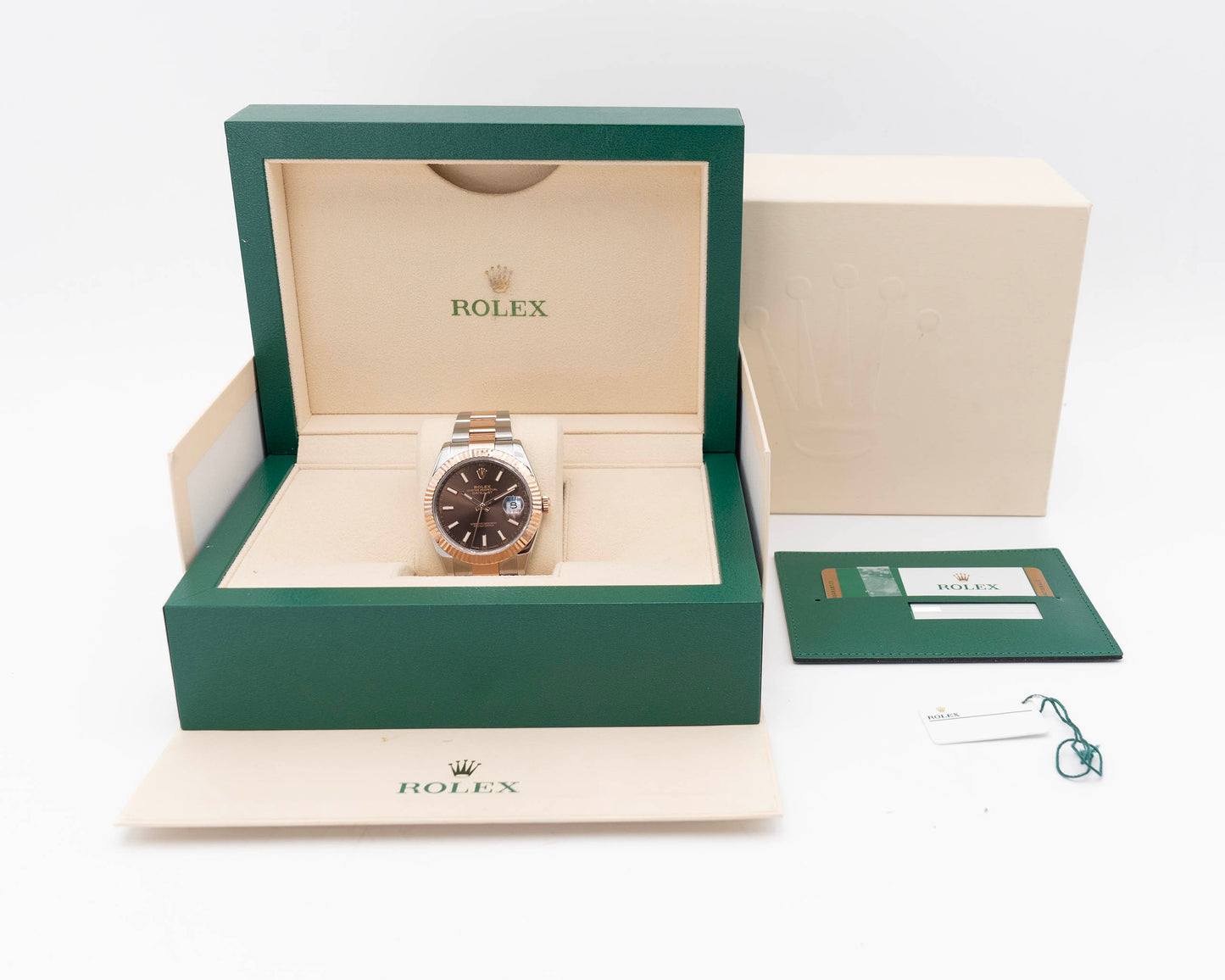 Rolex Datejust 41mm 126331 Rose Gold Chocolate Dial Fluted Oyster 2017