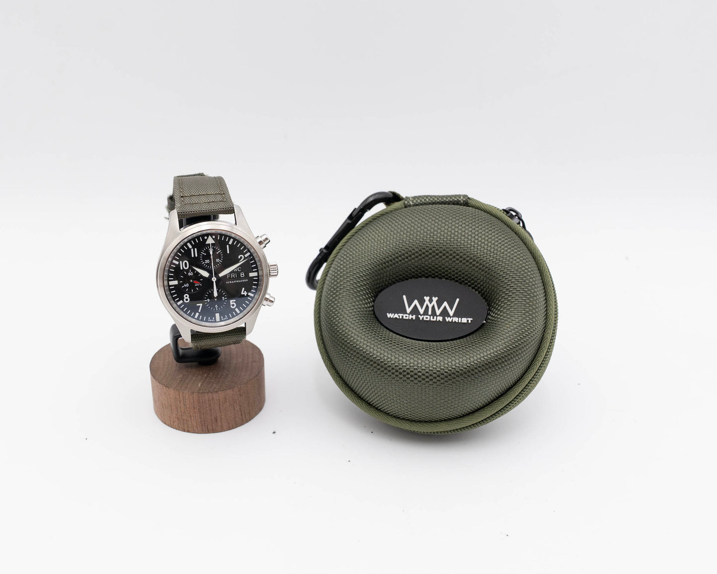 IWC Pilot's Watch IW371704 Chronograph On Green Strap