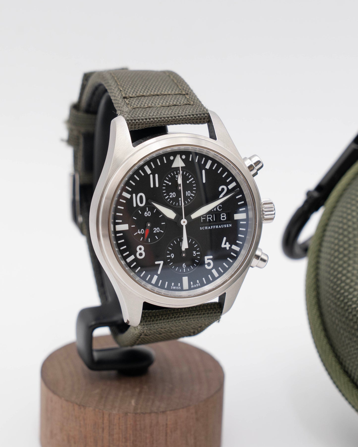 IWC Pilot's Watch IW371704 Chronograph On Green Strap