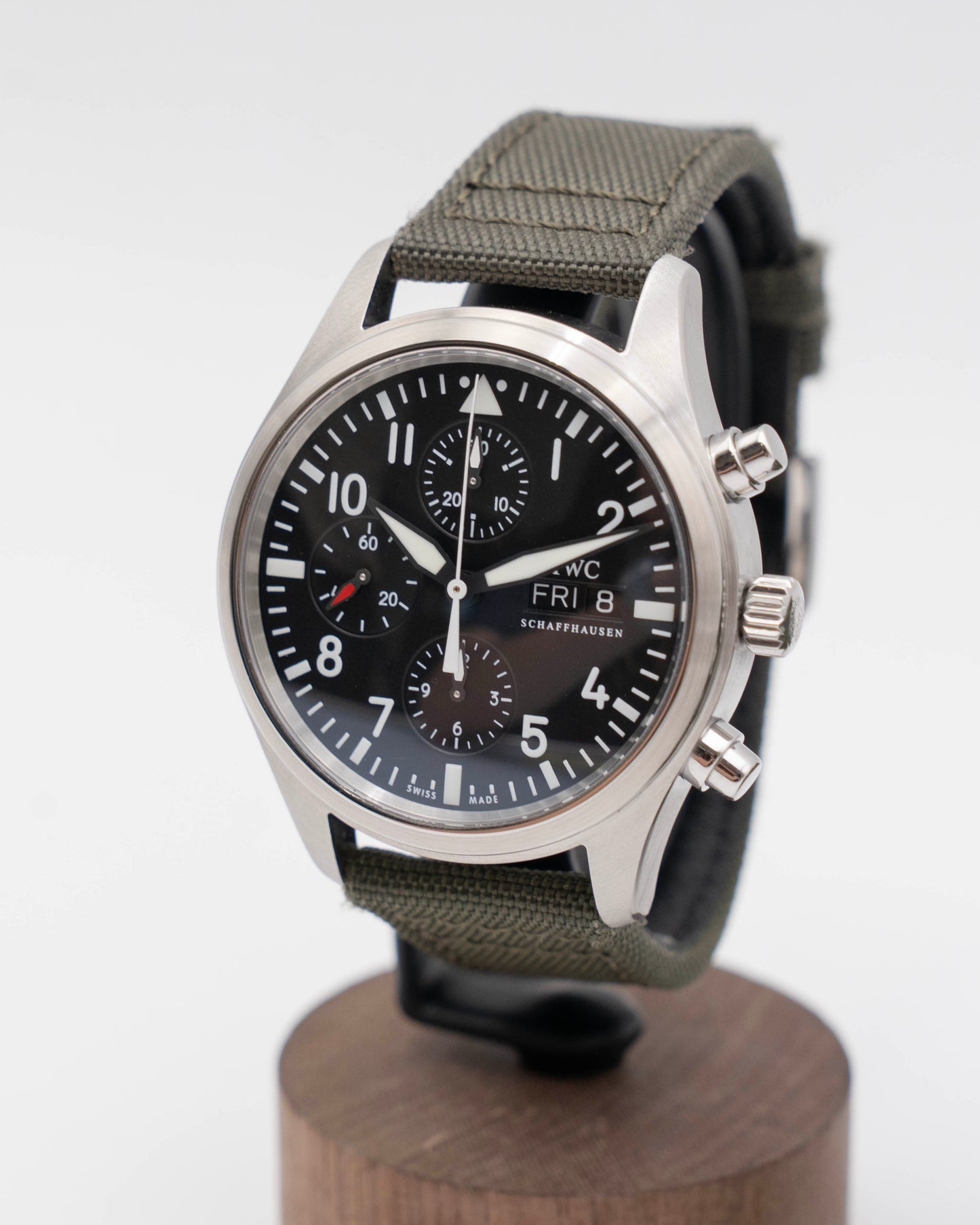IWC Pilot's Watch IW371704 Chronograph On Green Strap