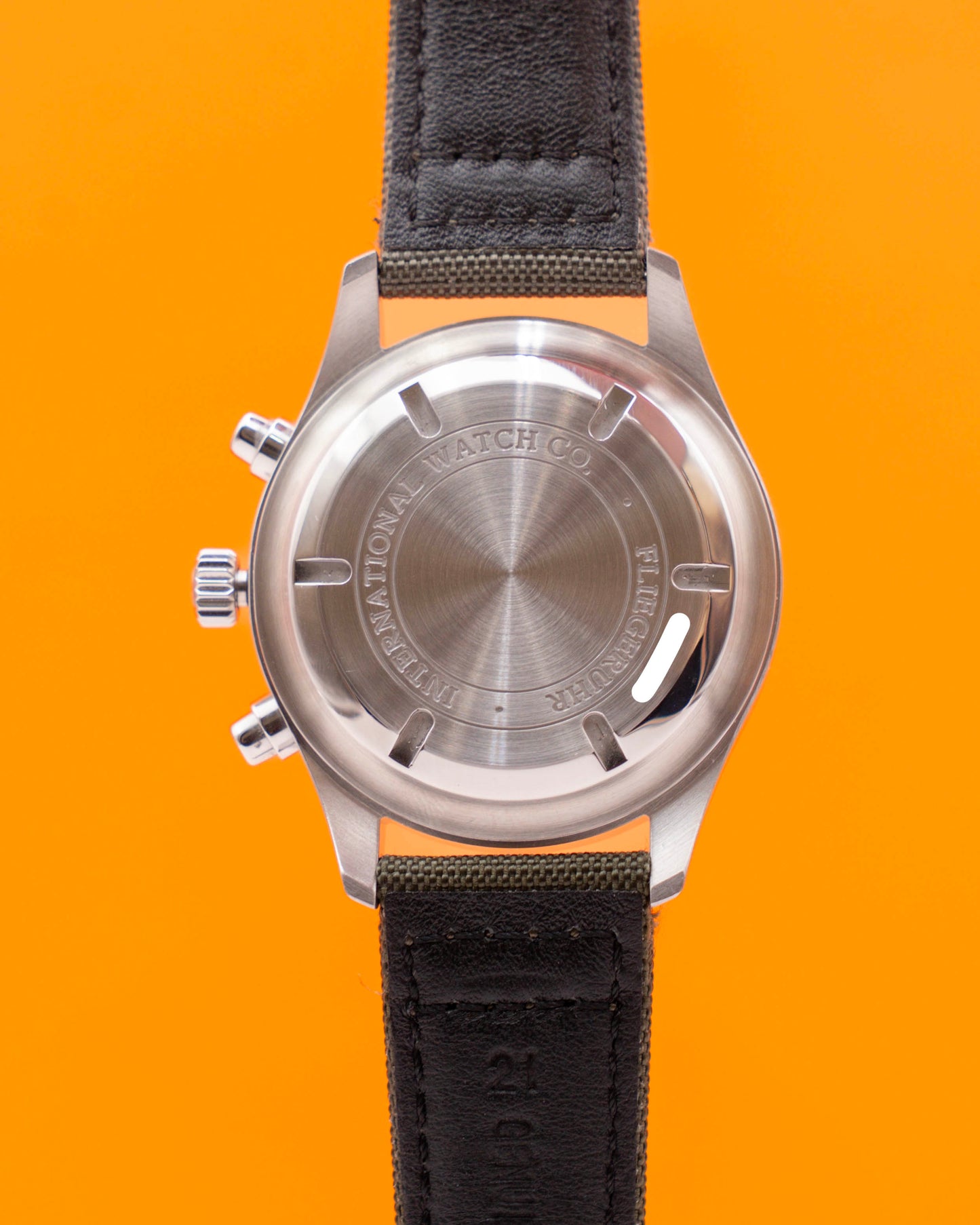 IWC Pilot's Watch IW371704 Chronograph On Green Strap