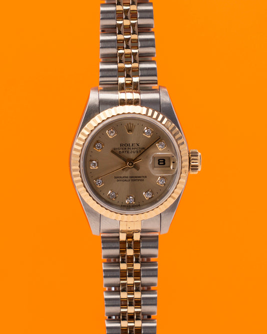 Rolex Datejust 26mm 69173 Two Tone Yellow Gold Champagne
