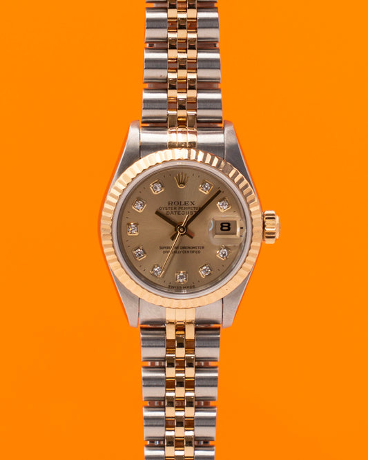 Rolex Datejust 26mm 69173 Two Tone Yellow Gold Champagne