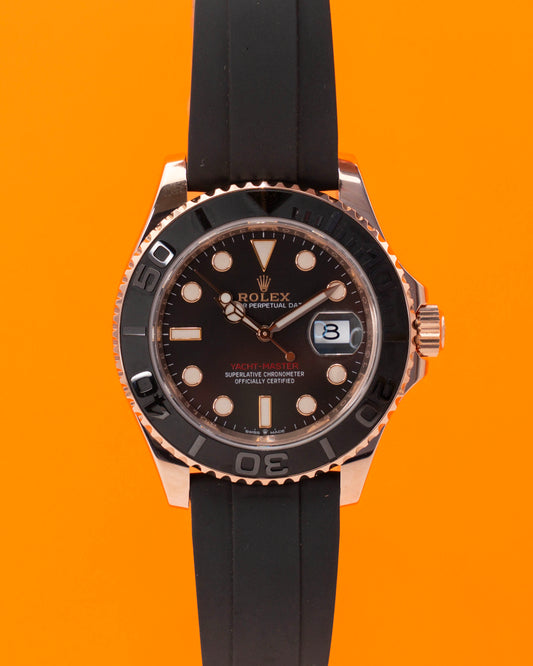 Rolex Yachtmaster 40mm 126655 Rose Gold Black Dial OysterFlex 2020